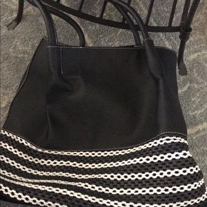 St Johnson bay black and white purse